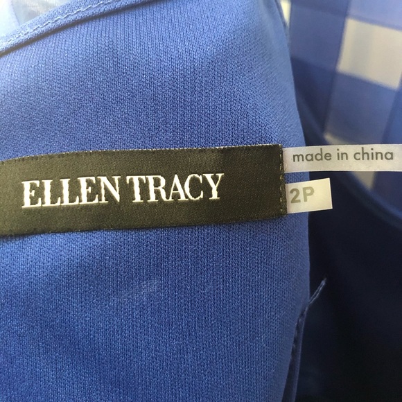 Ellen Tracy dress, royal blue, fitted waist, Sz 2 - Picture 4 of 14